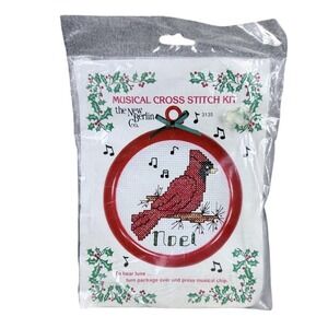 New Berlin Co Musical Cross Stitch Kit 3135 Noel Cardinal Ornament Christmas USA